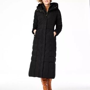Cole Haan Hooded Down Maxi Puffer Coat